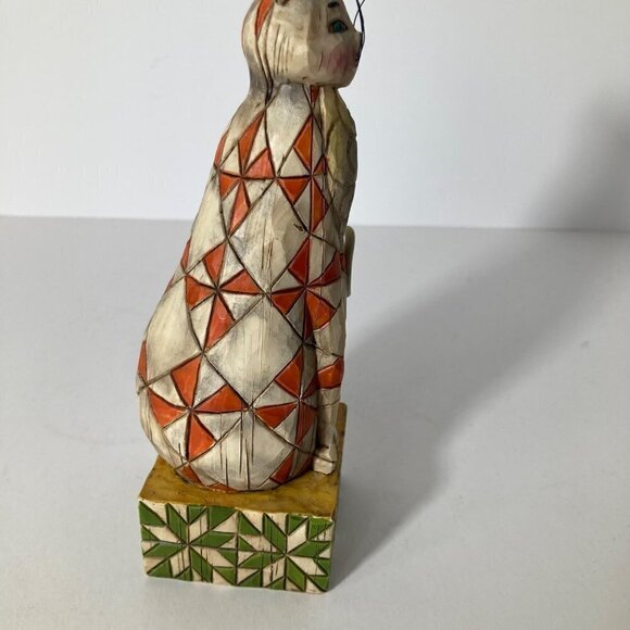 Vintage Jim Shore Heartwood Creek Abraham Cat Sculpture 2003 3 x 7" - Picture 4 of 7